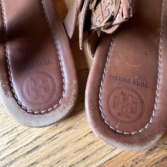 Tory Burch brown sling back thong sandals - Picture 8 of 10